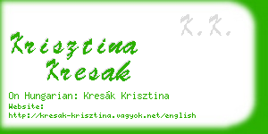 krisztina kresak business card